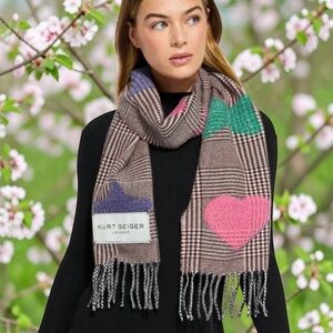 Kurt Geiger, needle punch scarf new with tags new in packaging